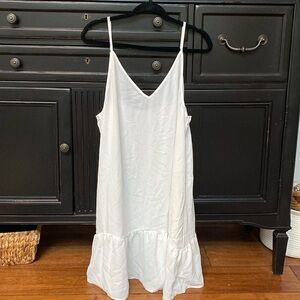 White sundress coverup